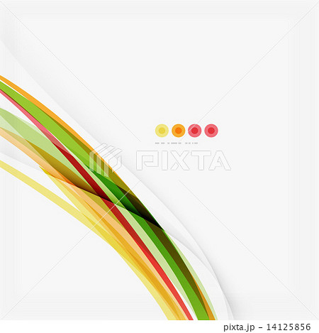 Orange and green wave line design, nature eco concept 14125856