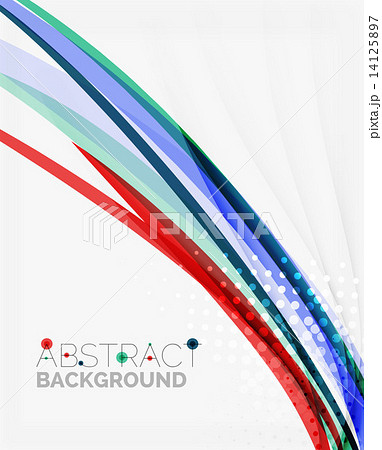 Fresh blue and red wave line 14125897