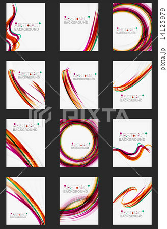 Purple and orange line concept 14125979