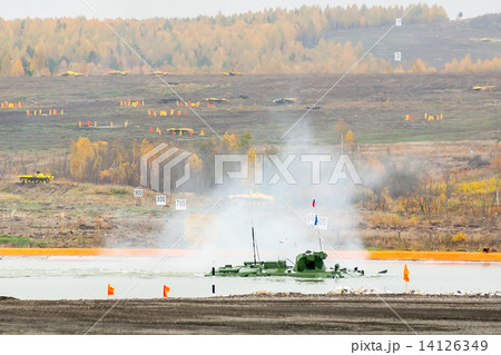 BTR-82A armoured personnel carrier in water 14126349