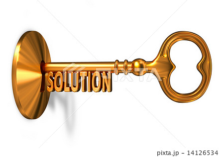 Solution - Golden Key is Inserted into the Keyhole. 14126534