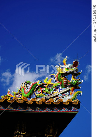 2月中国・中華圏風景22建物彫刻 14126940