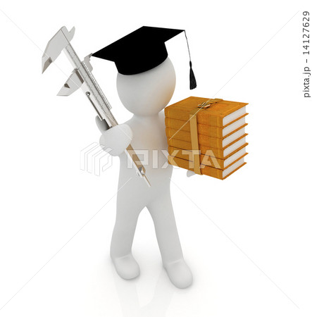 3d man in graduation hat with the best technical educational lit 3d man in graduation hat with the best technical educational lit 14127629