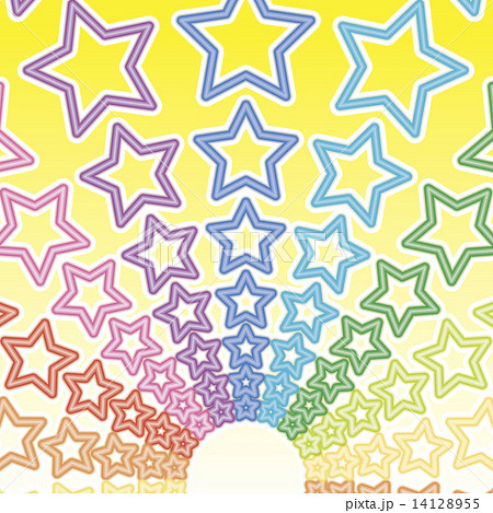 背景素材壁紙 虹 虹色 レインボー 七色 カラフル 流れ星 星 スター 星屑 花火 打上げ花火 のイラスト素材 14128955 Pixta