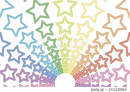 背景素材壁紙 虹 虹色 レインボー 七色 カラフル 流れ星 星 スター