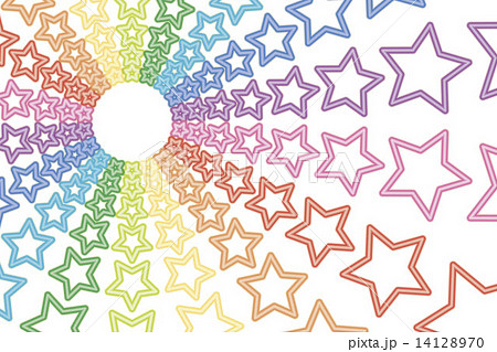 背景素材壁紙 虹 虹色 レインボー 七色 カラフル 流れ星 星 スター 星屑 花火 打上げ花火 のイラスト素材
