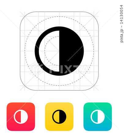 Last quarter moon icon. 14130054