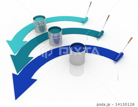 open buckets with a paint and rollers open buckets with a paint and rollers 14130126