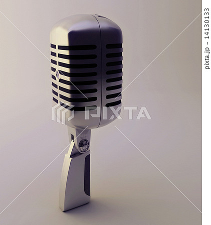 3d render  illustration retro microphone 14130133