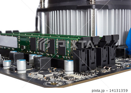 Electronic collection - Computer motherboard with CPU cooler 14131359