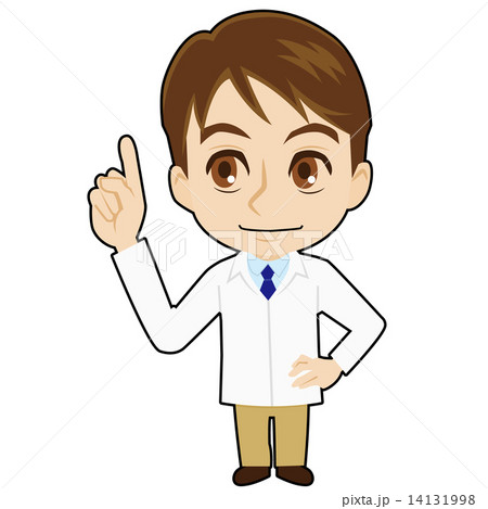 指をさす白衣の男性 14131998