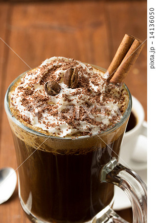 cup of coffee on wood 14136050