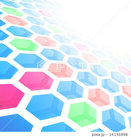 Perspective hexagon abstract tile background 14136998