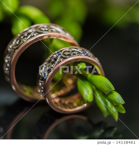 Two wedding rings in infinity sign. Love concept. Two wedding rings in infinity sign. Love concept. 14138461