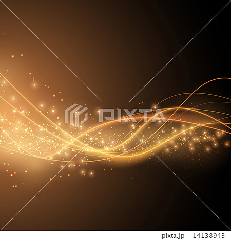 Bright solar orange swoosh speed wave modern glittering backgrou 14138943