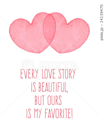 Watercolor hearts card. Watercolor hearts card. 14139470