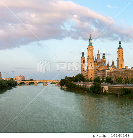 Zaragoza Basilica Spain Panorama Zaragoza Basilica Spain Panorama 14140143