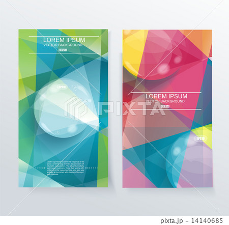 Glass bubble on abstract geometric 3D background. Vector illustr 14140685