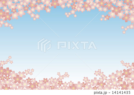 背景壁紙素材 バックグラウンド 模様 パターン 桜 さくら サクラ 桜の花 春 花見 花びら のイラスト素材 14141435 Pixta