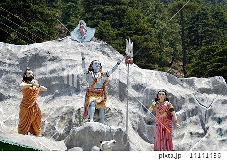 インド　ガンゴートリーのシヴァ像 14141436