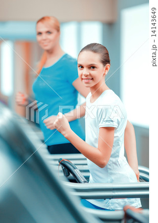 Cute teenage girl and her mom at sports club Cute teenage girl and her mom at sports club 14143649