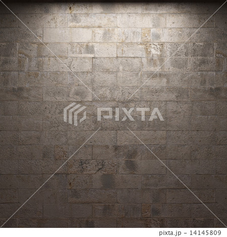 illuminated stone wall 14145809