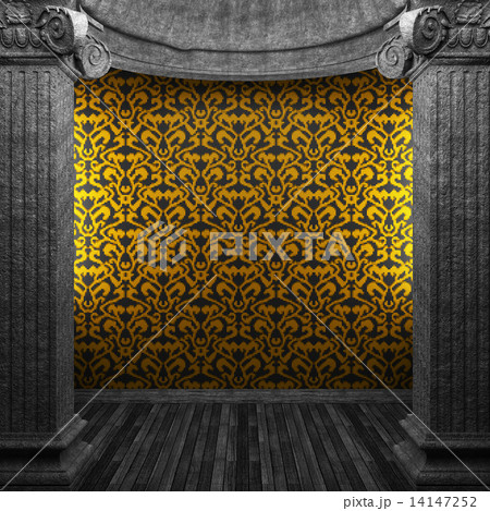 stone columns and tile wall stone columns and tile wall 14147252