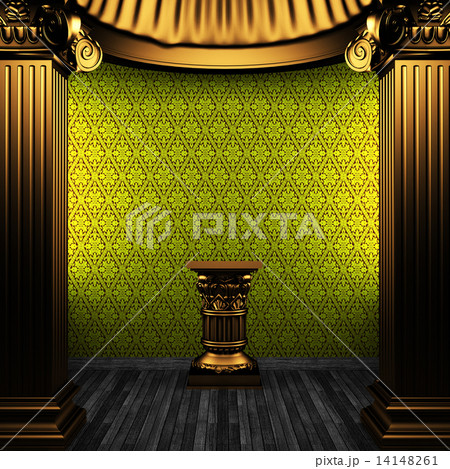 bronze columns, pedestal and wallpaper bronze columns, pedestal and wallpaper 14148261
