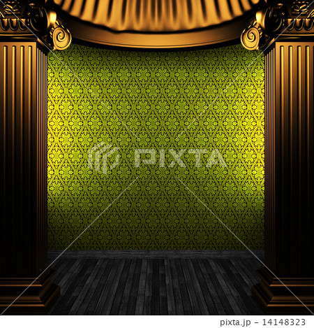 bronze columns and wallpaper 14148323