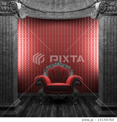 stone columns, chair and wallpaper stone columns, chair and wallpaper 14149760