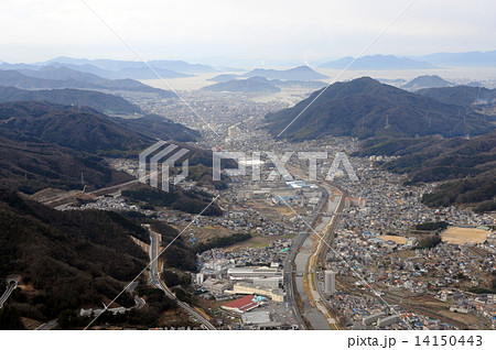 広島県　安芸中野を空撮 14150443