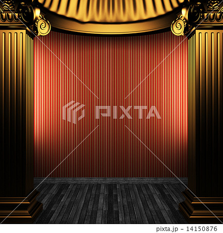 bronze columns and wallpaper 14150876