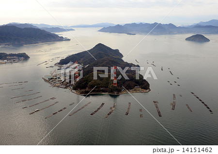 広島県の金輪島を空撮 14151462