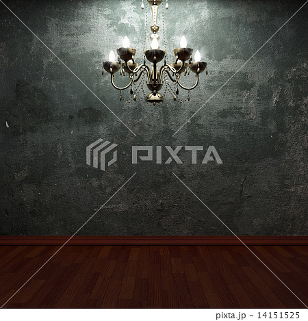 old concrete wall and chandelier 14151525