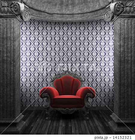stone columns, chair and wallpaper stone columns, chair and wallpaper 14152321