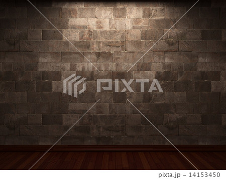 illuminated stone wall 14153450