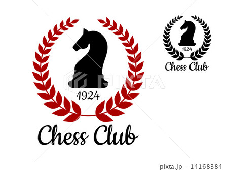 Chess club emblem with horse figure Chess club emblem with horse figure 14168384