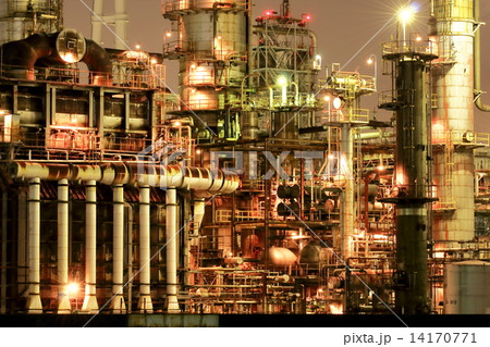 四日市コンビナートの夜景 14170771