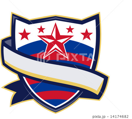 Shield With Stars and Stripes Ribbon Shield With Stars and Stripes Ribbon 14174682