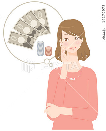 お金　女性 14179972