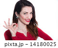 pretty woman showing ok sign with fingers 14180025