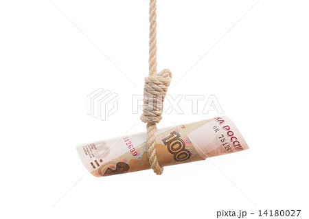 ruble hangman symbolising falling Russian economy ruble hangman symbolising falling Russian economy 14180027