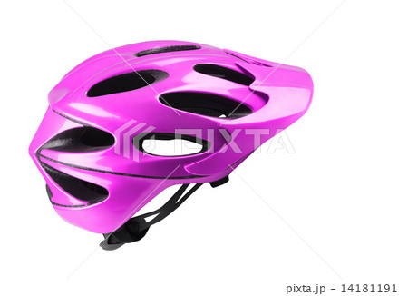 Velvet bike helmet on white background 14181191