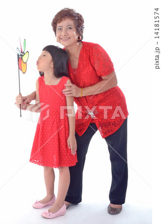 Grandmother together with granddaughter Grandmother together with granddaughter 14181574