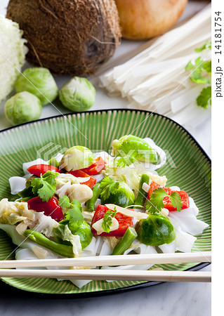 Asian vegetables on coconut milk 14181754