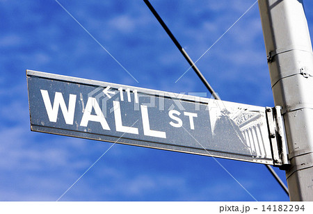 Wall Street Sign, , New York City, USA 14182294