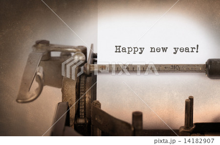 Vintage inscription made by old typewriter 14182907