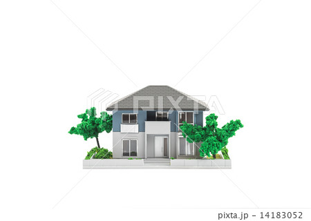 Miniature house on isolated white background Miniature house on isolated white background 14183052