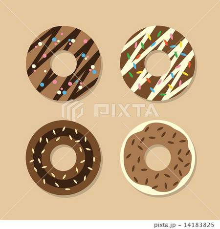 Set Of Chocolate Donuts Set Of Chocolate Donuts 14183825