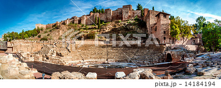 Panoramic view of Roman Theatre in Malaga. Andalusia, Spain Panoramic view of Roman Theatre in Malaga. Andalusia, Spain 14184194